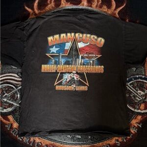 Harley-Davidson Black Tee with Vibrant Graphic